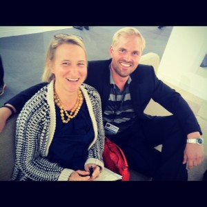 Ulrike Nesemeier und Galerist Nicolai Gerner-Mathisen bei Gerhardsen Gerner, Berlin/Oslo
