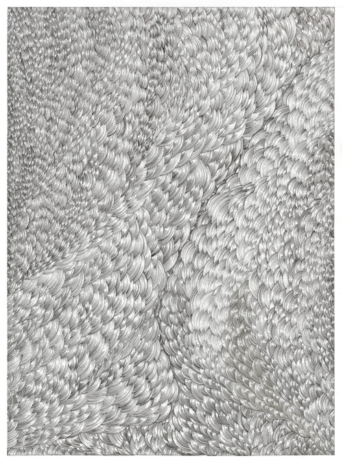 Bettina Krieg: untitled acrylic on paper, 205x150cm, 2014