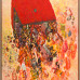 Christa Dichgan: Rotes Portemonnaie, 1990, 160x120cm, Öl auf Leinwand