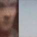 Robert Bosisio: oT (Kopf mit Blau 1)_Mischtechnik auf Papier auf Tafel, 32x58cm, 2015
