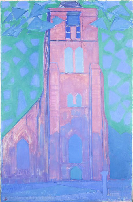 Piet-Mondrian--Zeeländischer-Kirchturm,-1911