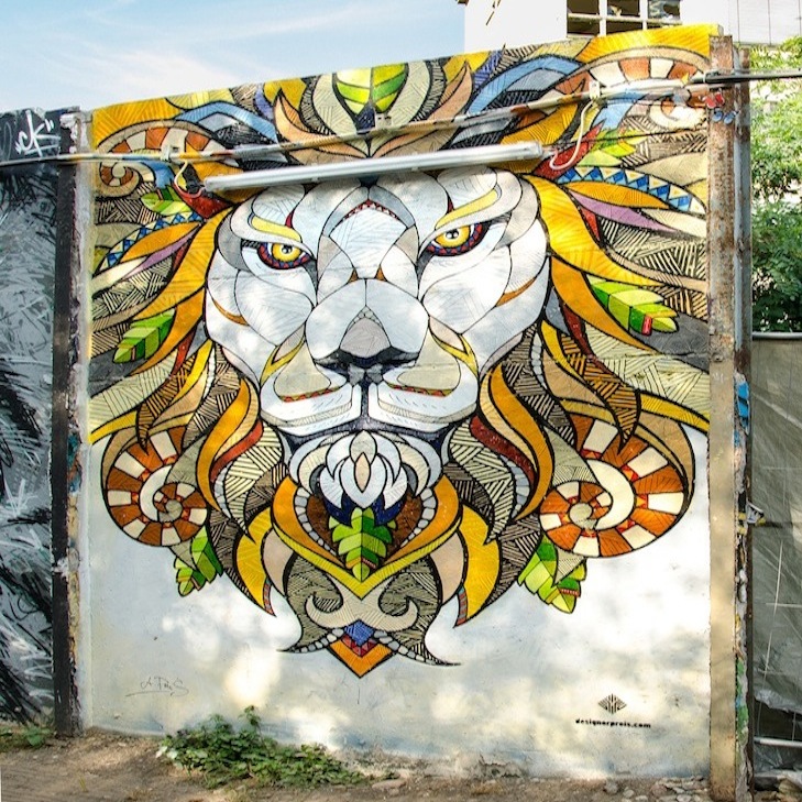 Andreas Preis Mural LIONHEAD YAAM Club Berlin