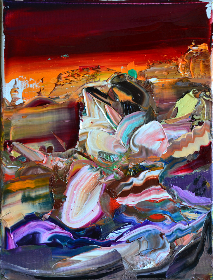 Stefano Bosis, Lampwick's Dance, 2017, oil on canvas, 40x30cm