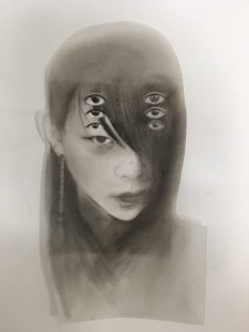 Song Kun, Self-Portrait, 2017, Graphite on parchment paper, 21x29